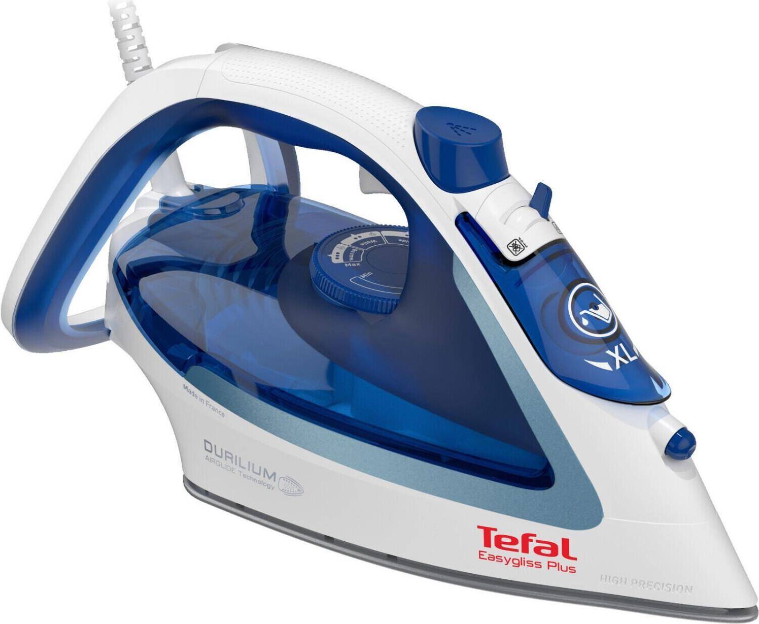 Tefal Easygliss 2 FV5736E0 Bügeleisen Trocken- & Dampfbügeleisen Durilium Airglide Bügelsohle 2500 W Blau
