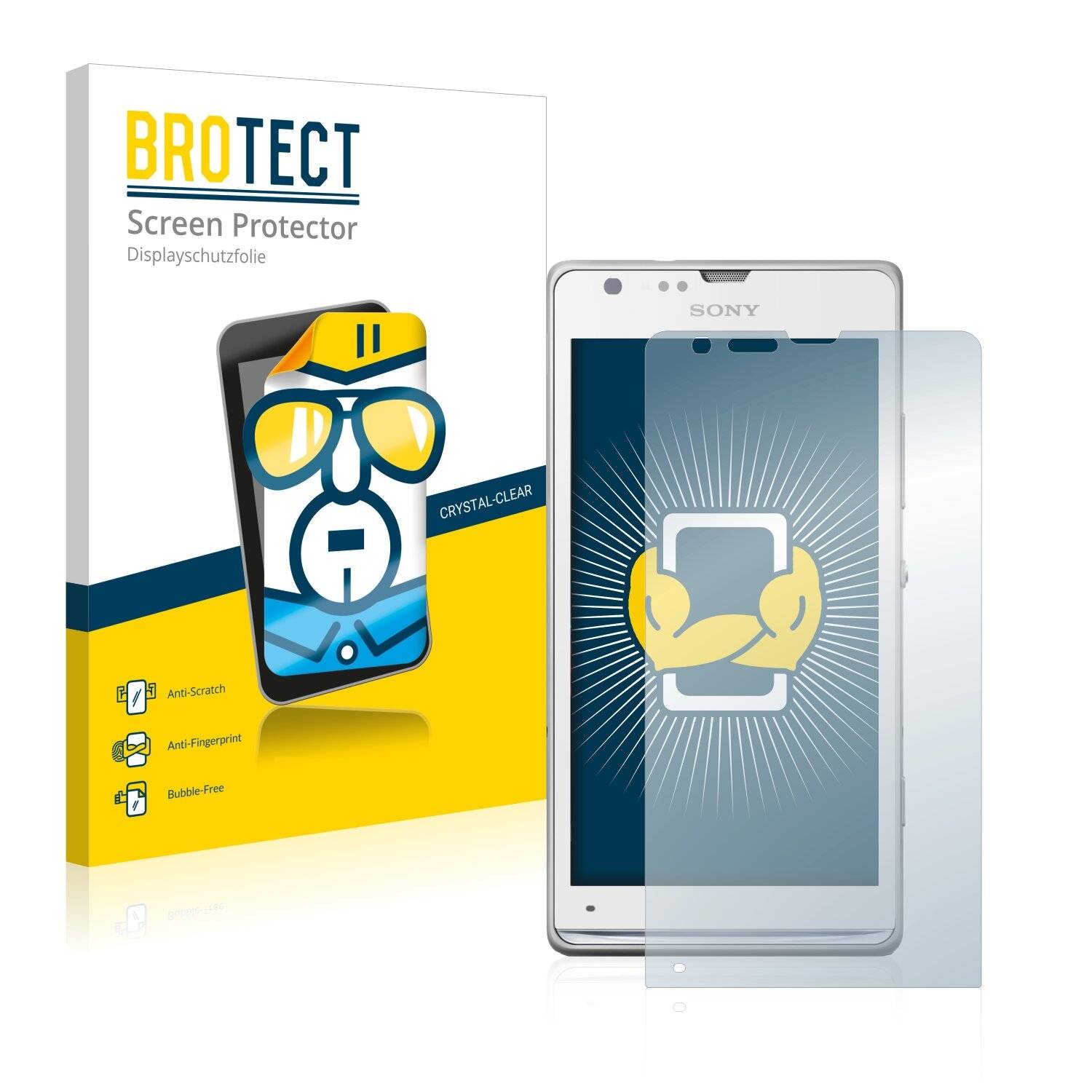 2x BROTECT HD-Clear Displayschutzfolie für Sony Xperia SP LTE