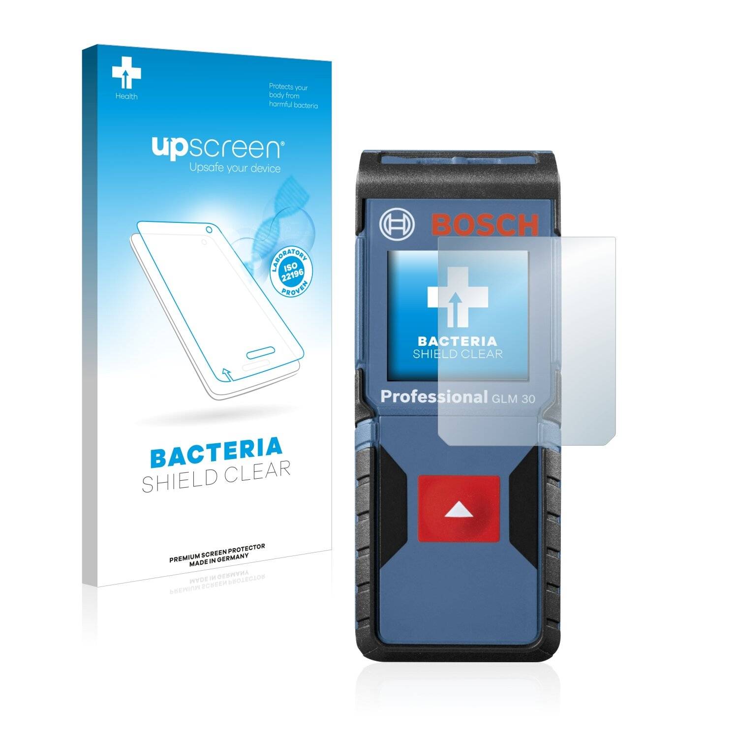 upscreen Bacteria Shield Clear Premium Antibakterielle Displayschutzfolie für Bosch GLM 30