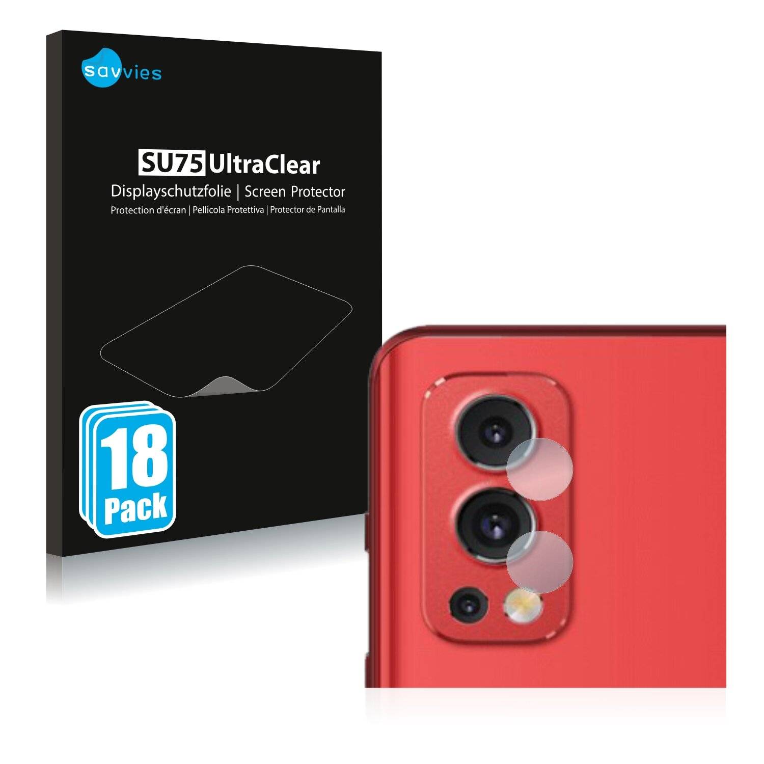 18x Savvies SU75 Displayschutzfolie für OnePlus Nord 2 5G (NUR
