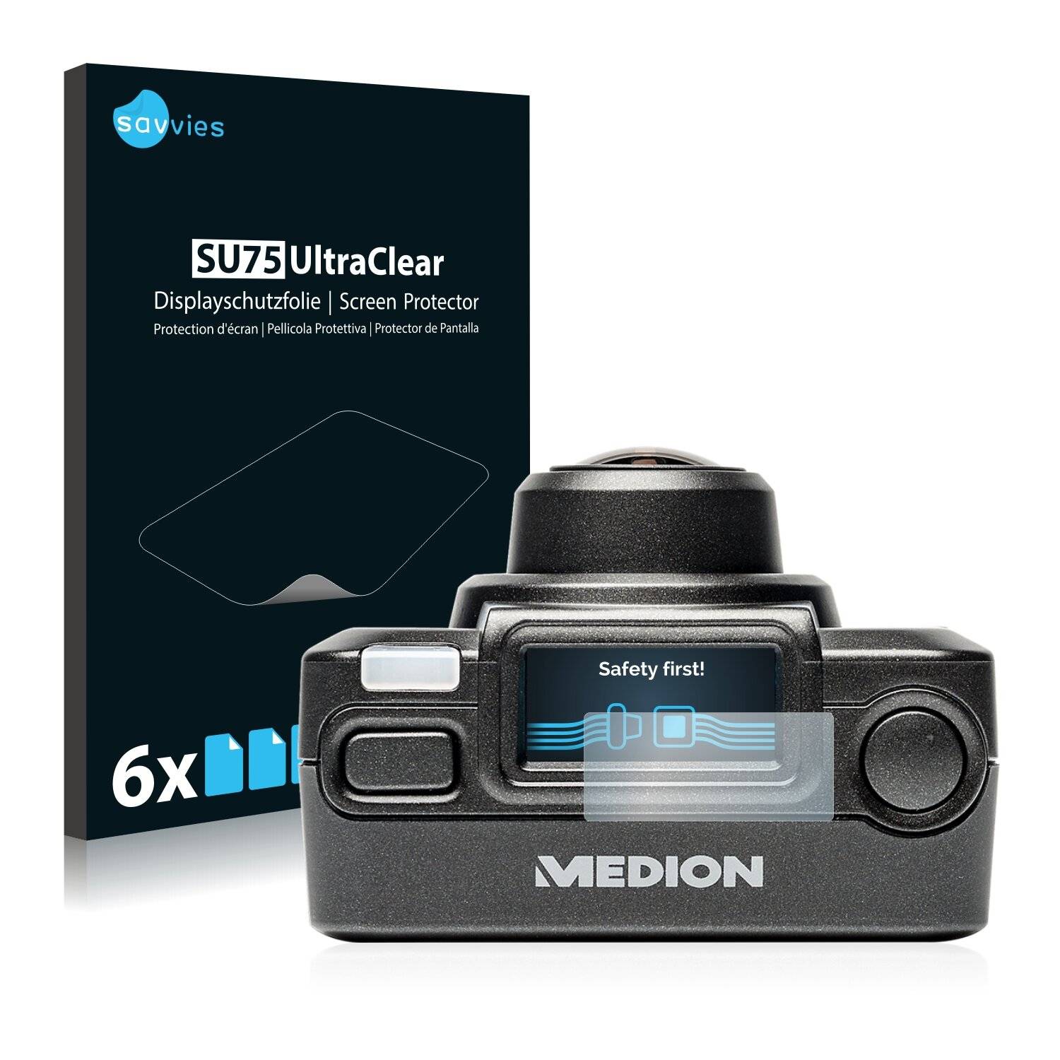 6x Savvies SU75 Displayschutzfolie für Medion Life S47018 (MD