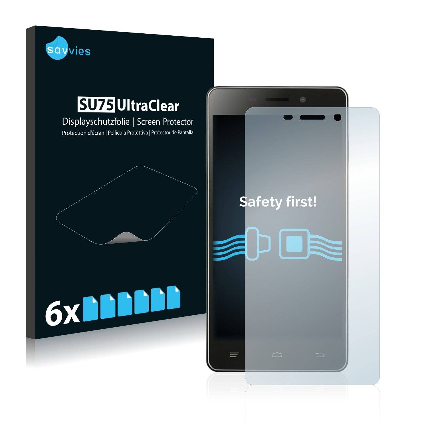 6x Savvies SU75 Displayschutzfolie für Oukitel Original