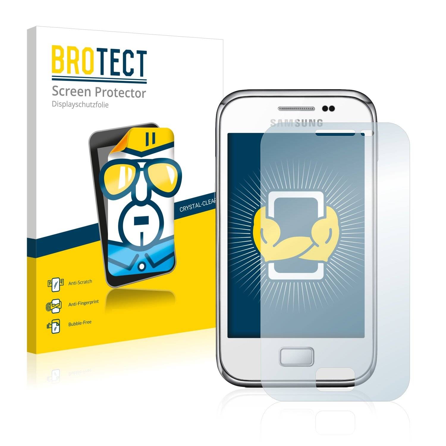 2x BROTECT HD-Clear Displayschutzfolie für Samsung Galaxy Ace Plus