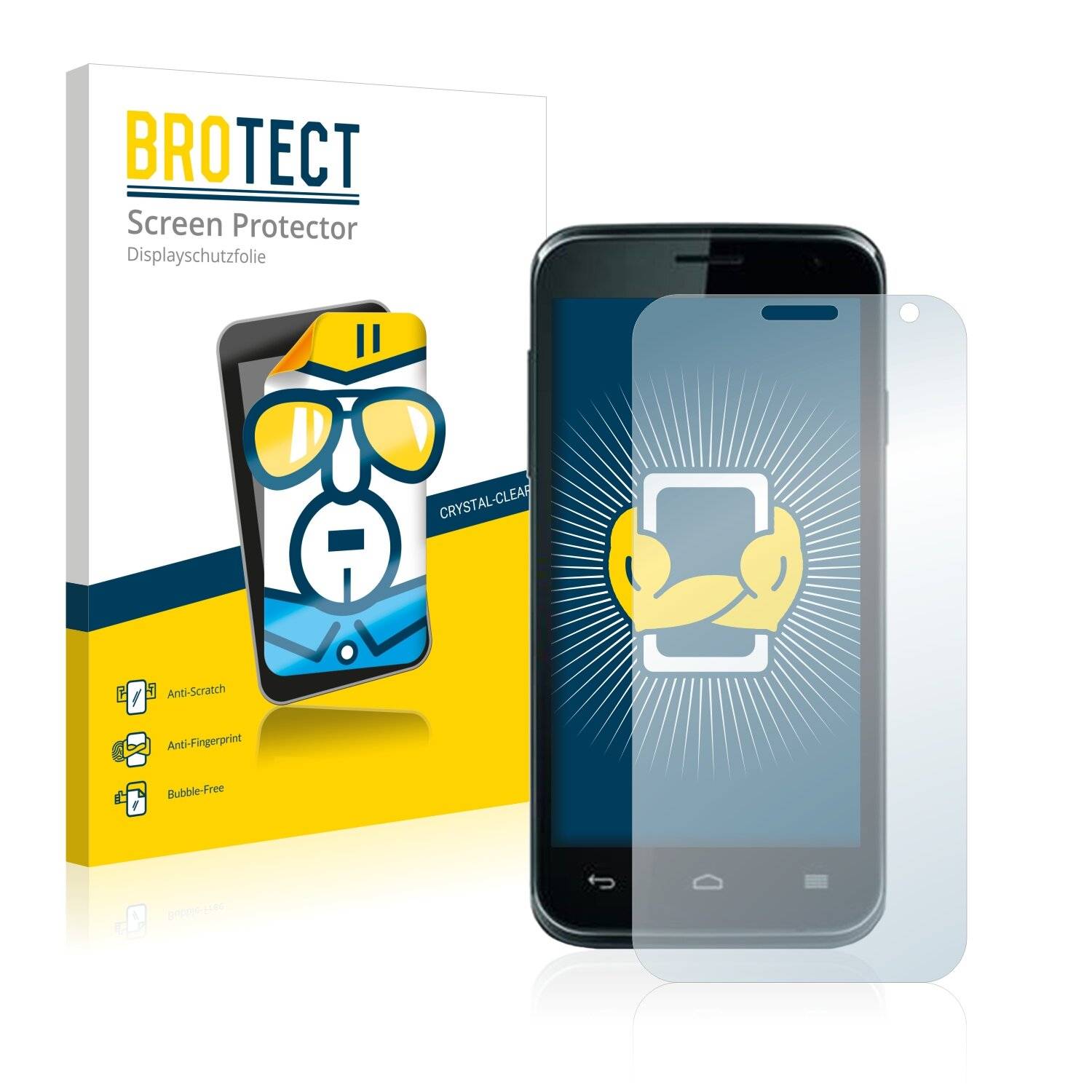 2x BROTECT HD-Clear Displayschutzfolie für Vodafone Smart