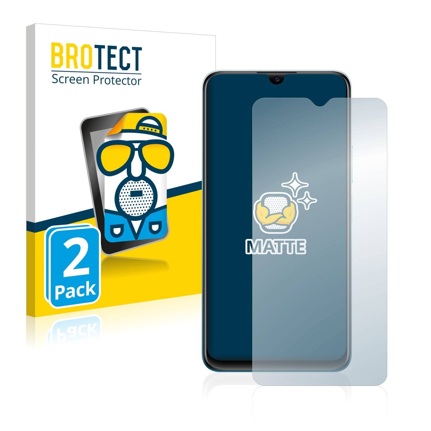 2x BROTECT Matte Displayschutzfolie für Vivo Y15s - Entspiegelt,