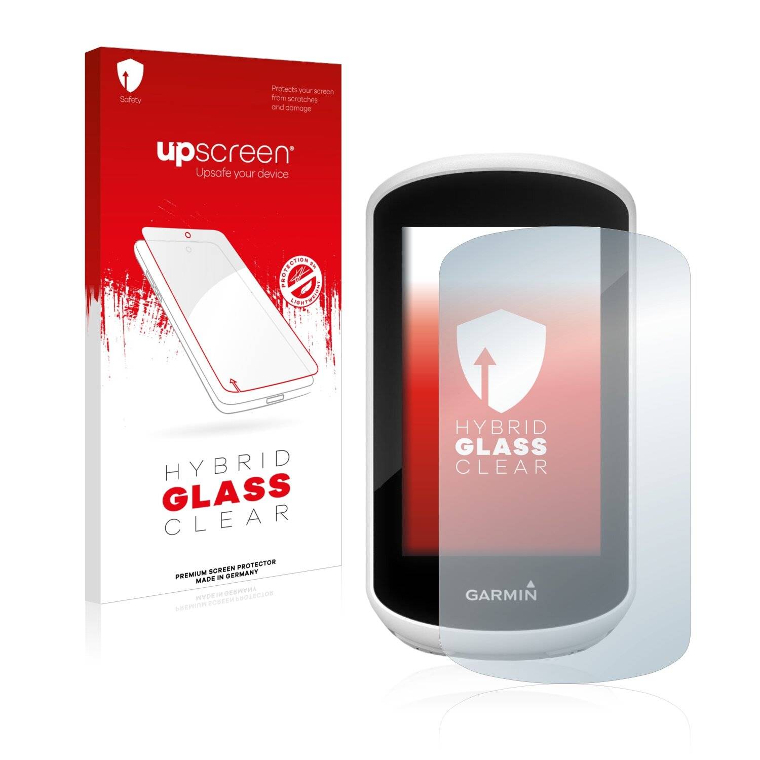 upscreen Hybrid Glass Clear Premium Schutzglas Folie für Garmin Edge Explore