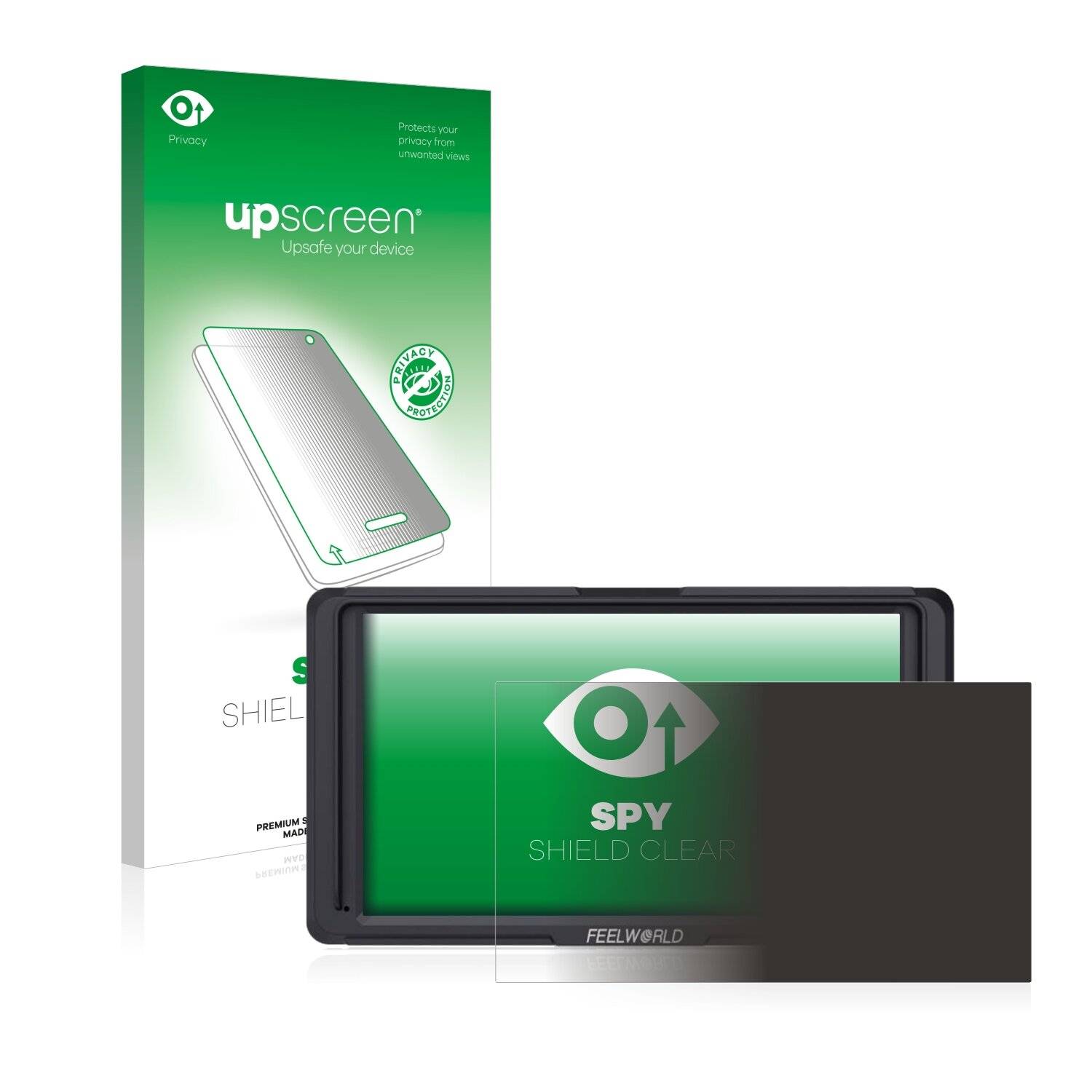 upscreen Spy Shield Clear Premium Blickschutzfolie für Feelworld F5