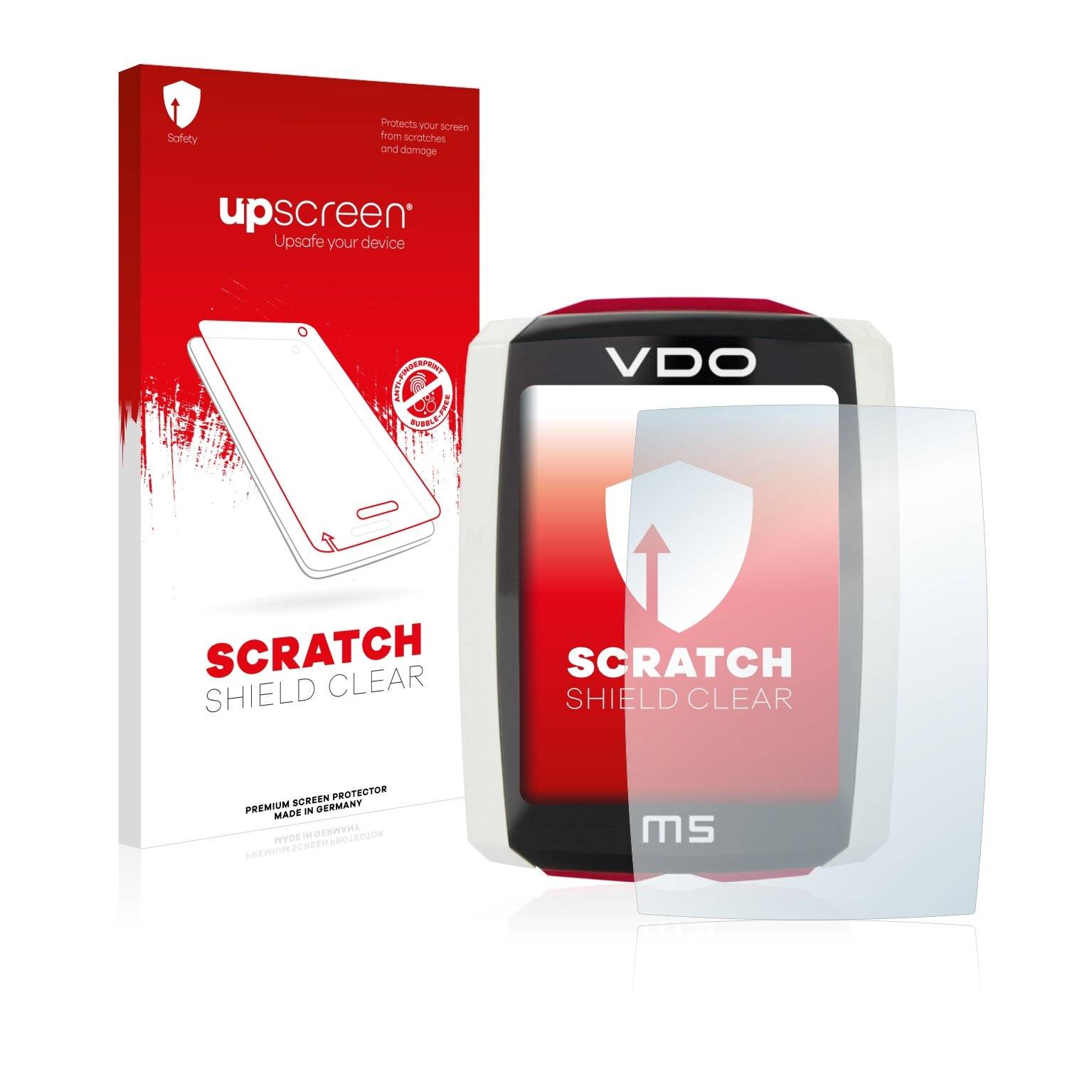 upscreen Scratch Shield Clear Premium Displayschutzfolie für VDO M5