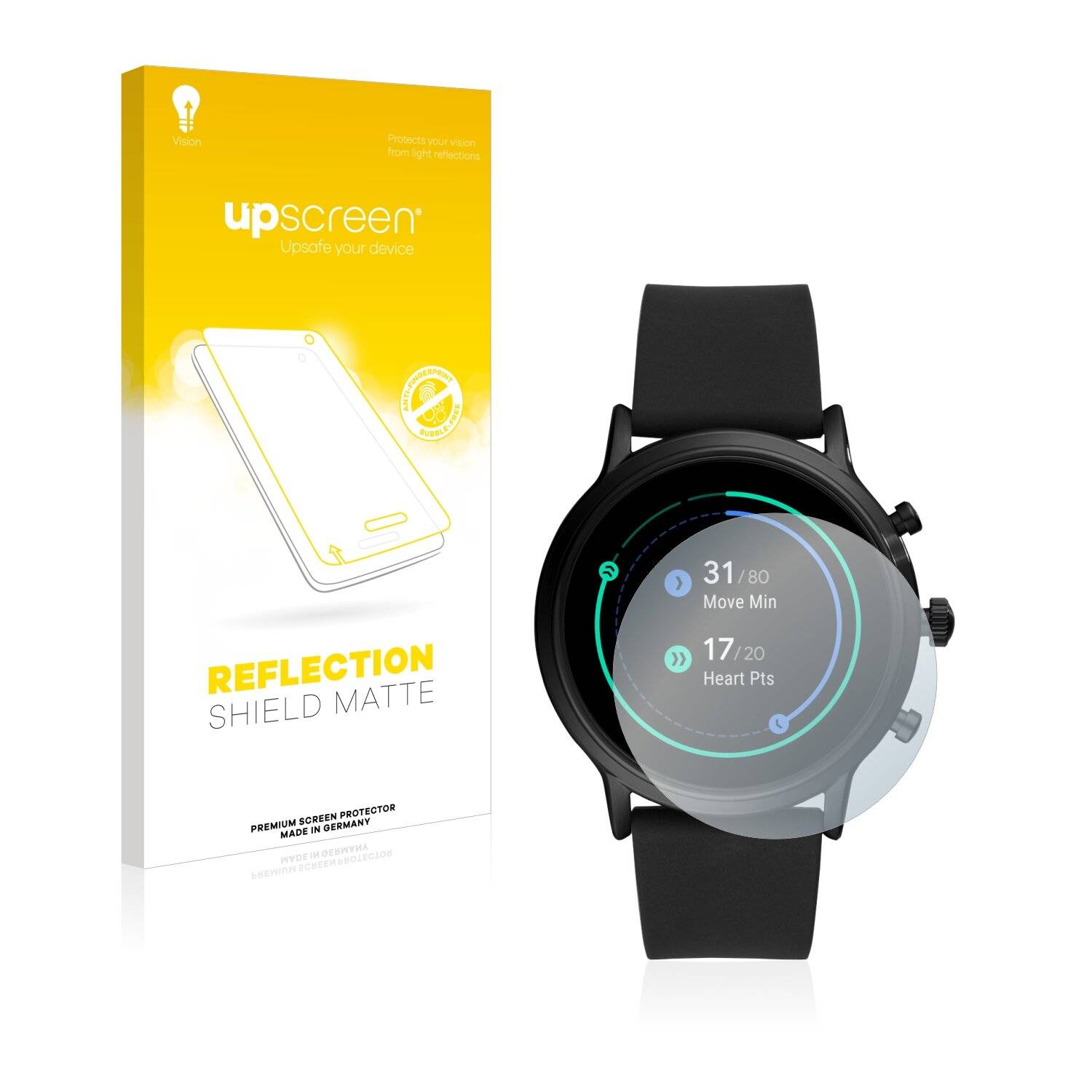 upscreen Reflection Shield Matte Premium Displayschutzfolie für Fossil The Carlyle HR
