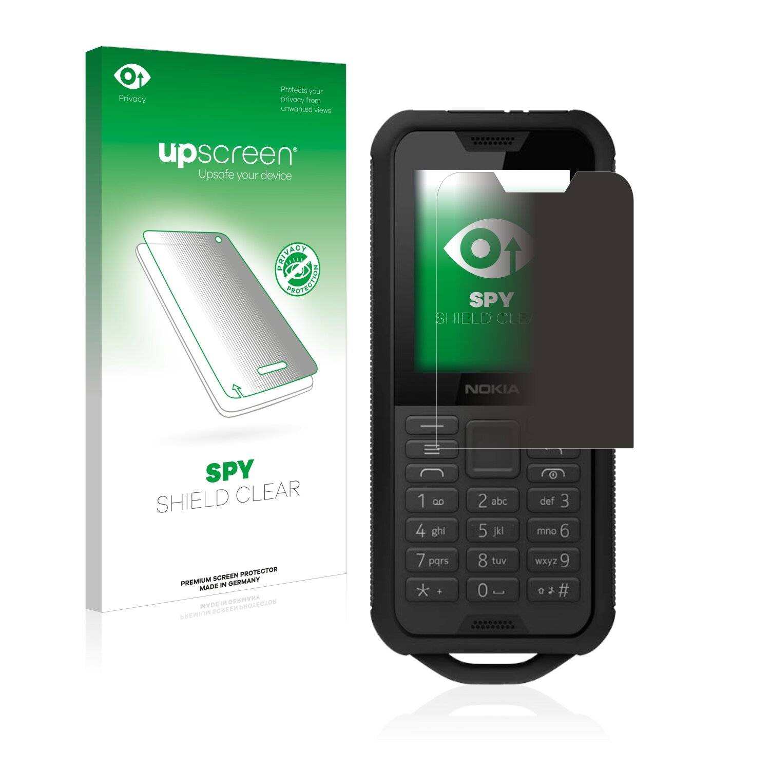 upscreen Spy Shield Clear Premium Blickschutzfolie für Nokia 800