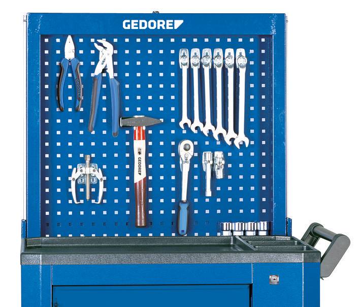 GEDORE R 2004 L Lochblechrückwand 768x770x116mm absenkbar