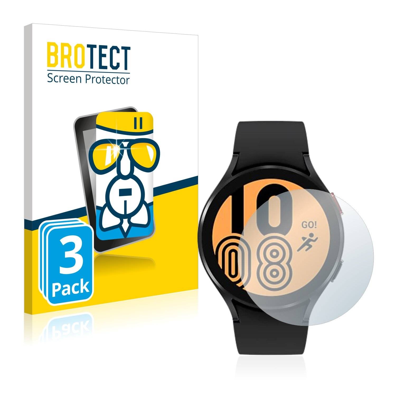 3x BROTECT AirGlass Schutzglas Folie für Samsung Galaxy Watch 4