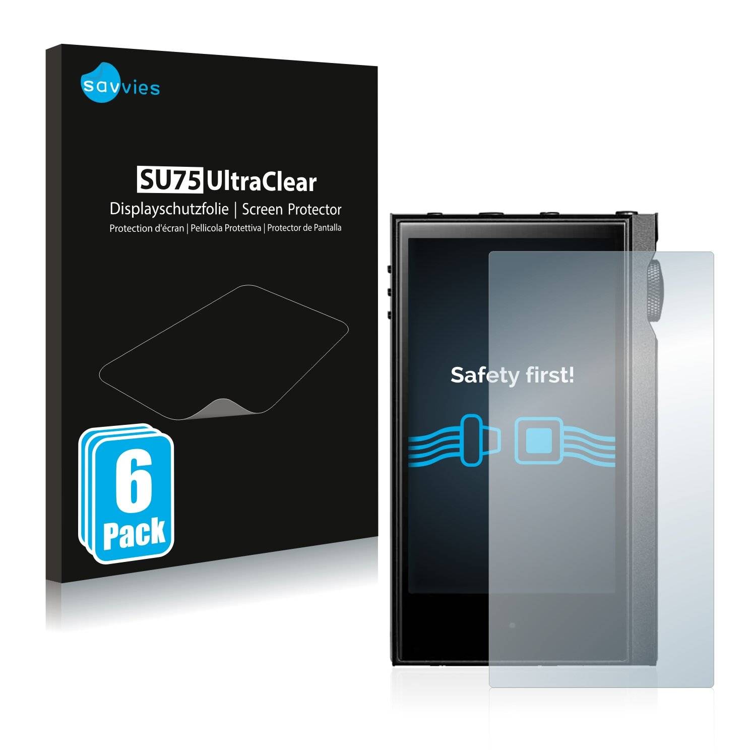 6x Savvies SU75 Displayschutzfolie für Astell&Kern Kann