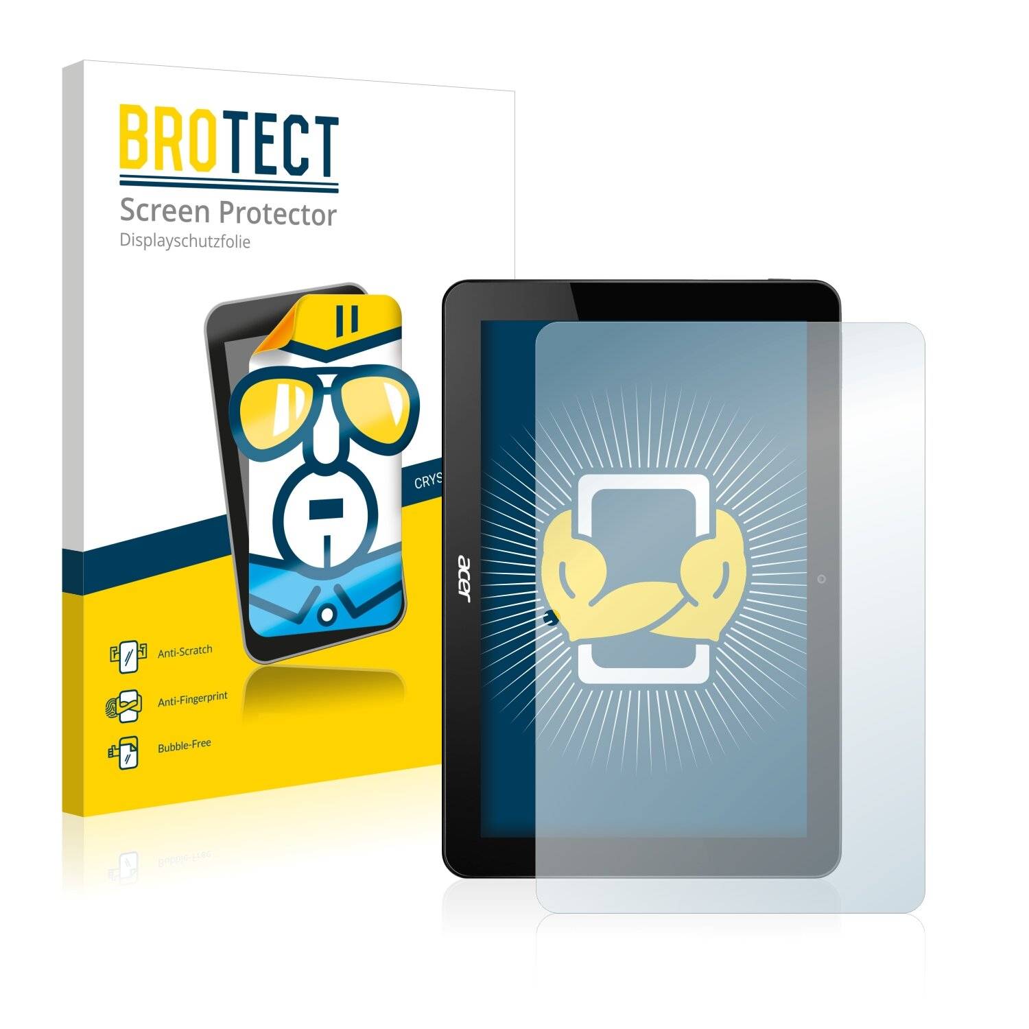 2x BROTECT HD-Clear Displayschutzfolie für Acer Iconia Tab 10