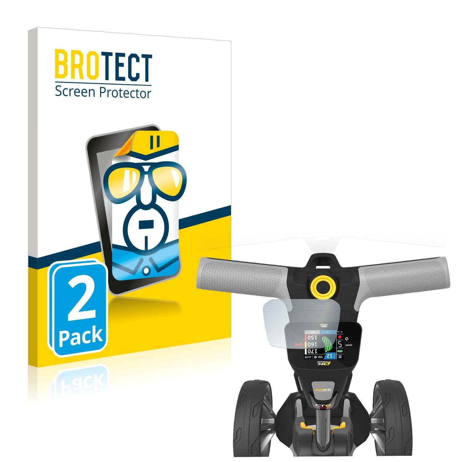 2x BROTECT HD-Clear Displayschutzfolie für PowaKaddy CT6