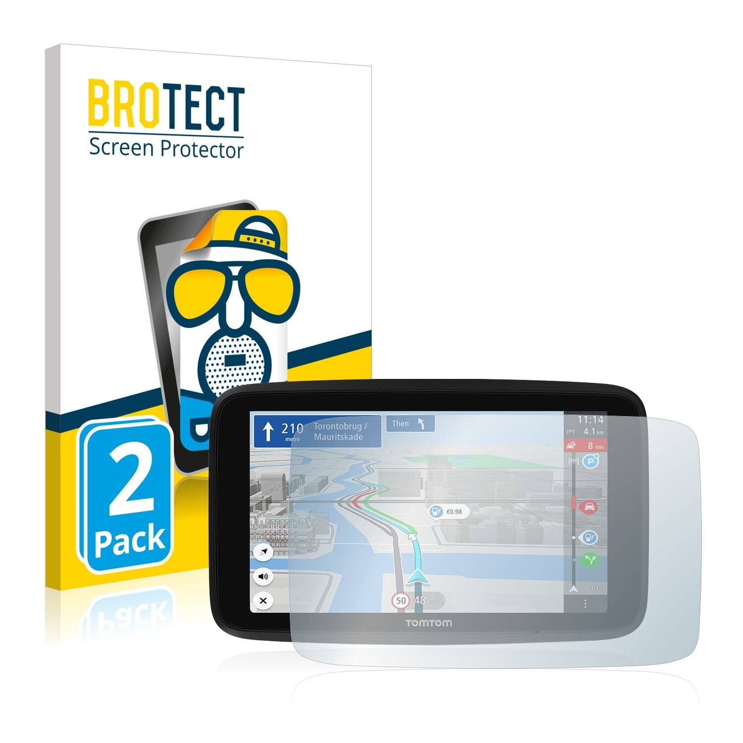 2x BROTECT Matte Displayschutzfolie für TomTom GO Discover 7 - Entspiegelt,