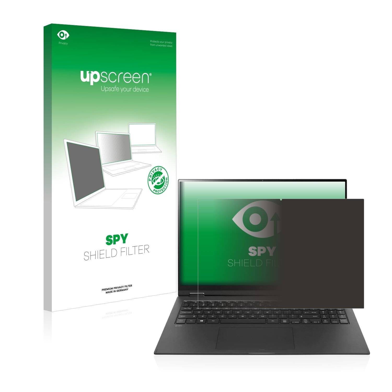 upscreen Spy Shield Filter Premium Blickschutzfilter für LG gram 16''