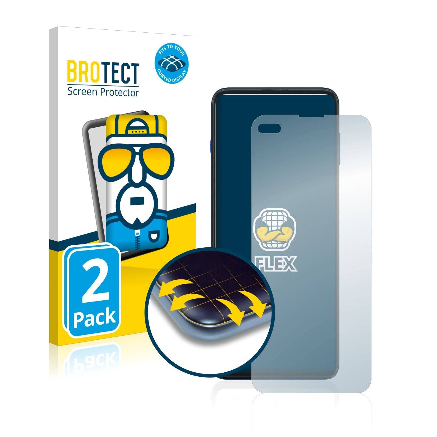 2x BROTECT Flex Full-Cover Displayschutzfolie für Motorola