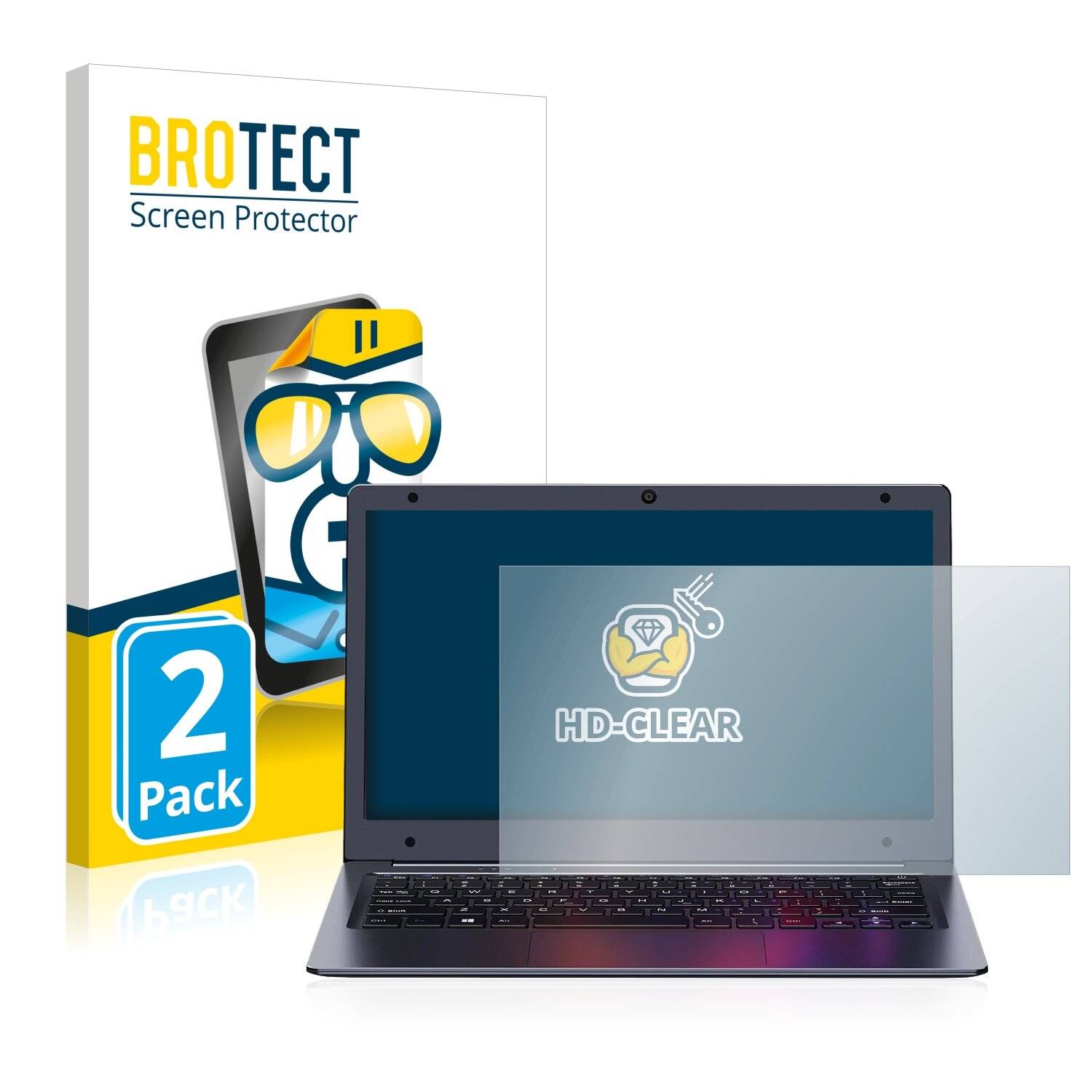 2x BROTECT HD-Clear Displayschutzfolie für Chuwi HeroBook