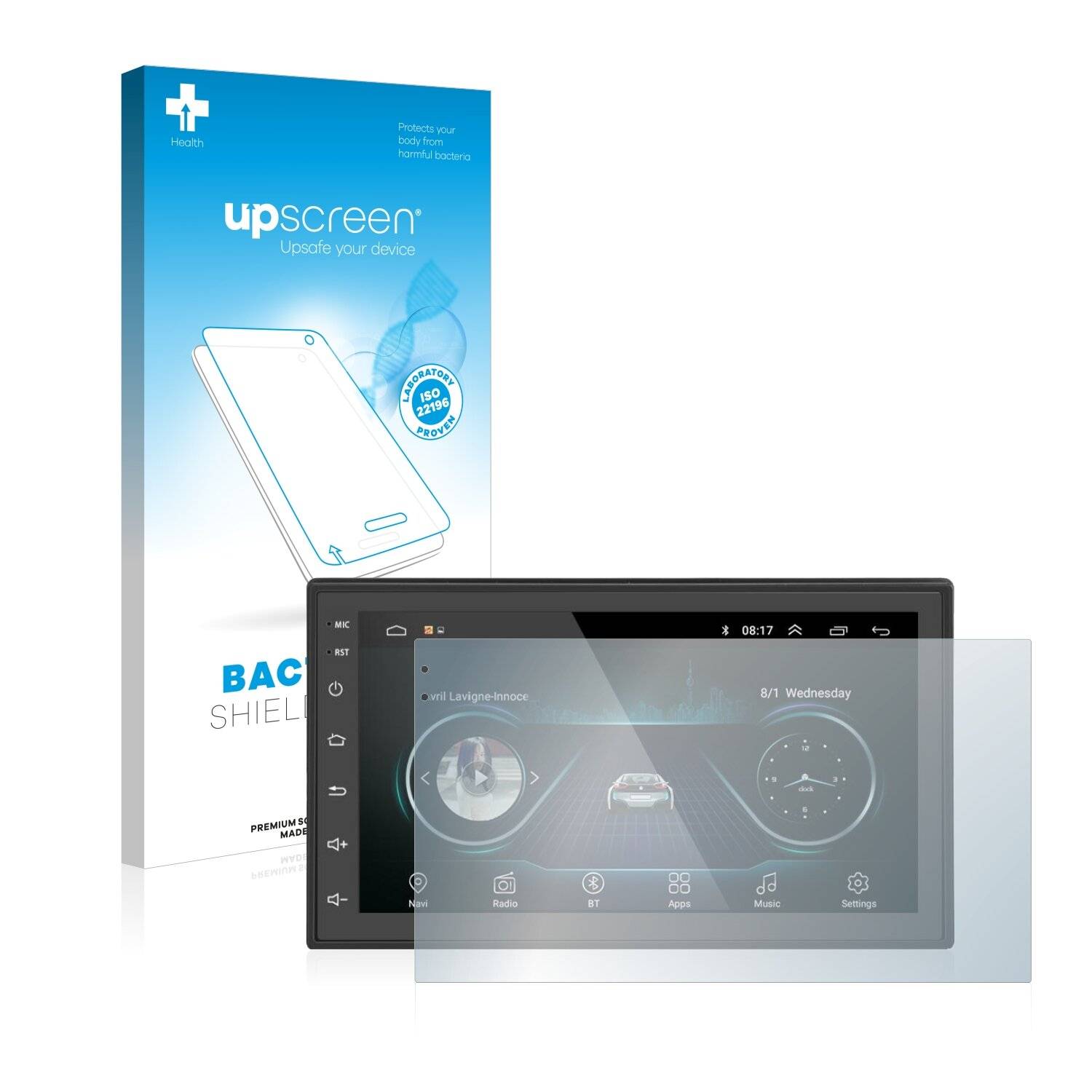 upscreen Bacteria Shield Clear Premium Antibakterielle Displayschutzfolie für eCarlaoer