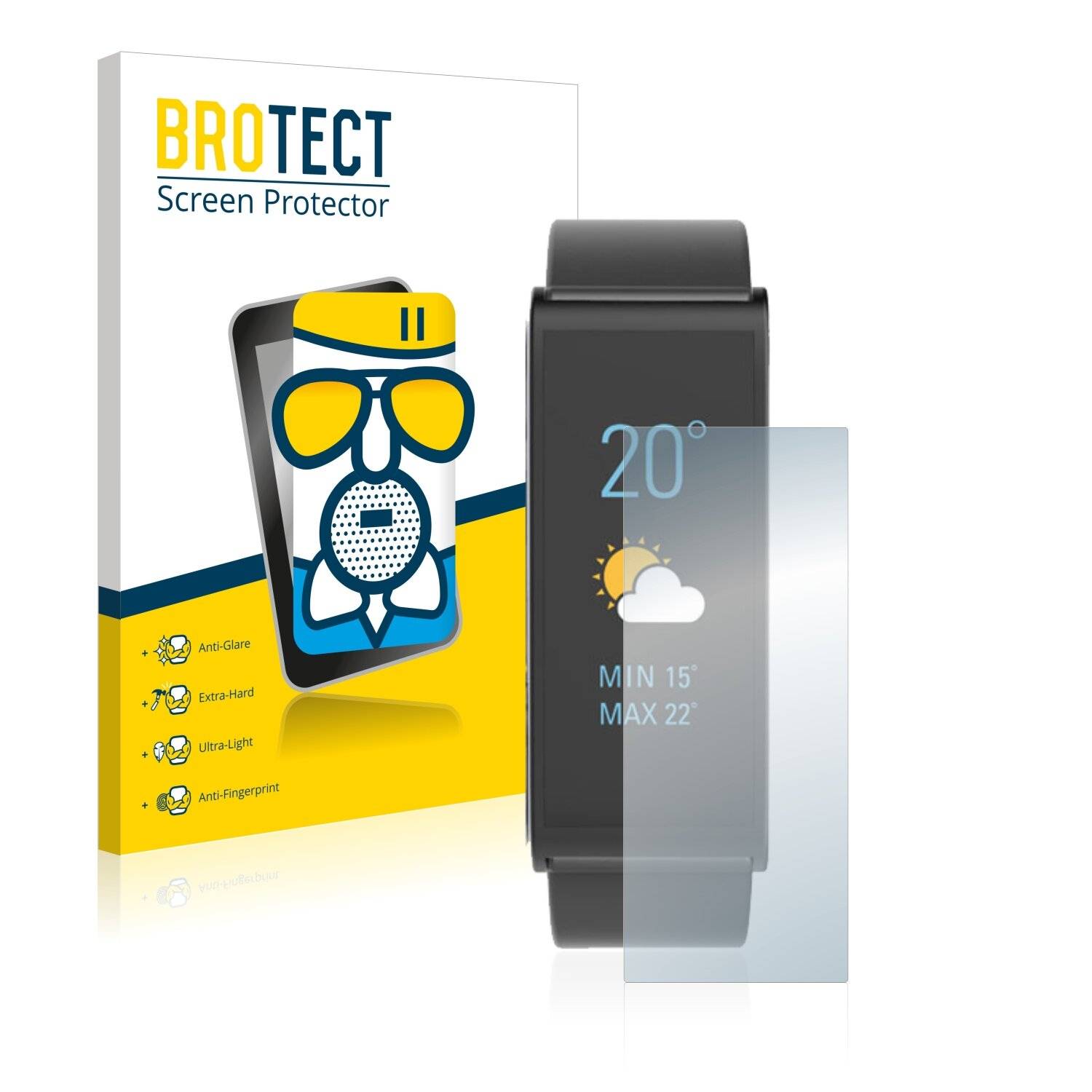BROTECT AirGlass Matte Schutzglas Folie für MyKronoz ZeFit 4