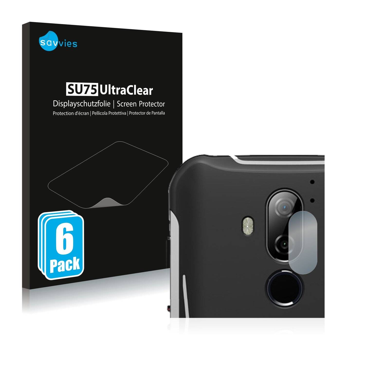 6x Savvies SU75 Displayschutzfolie für Gigaset GX290 Pro (NUR