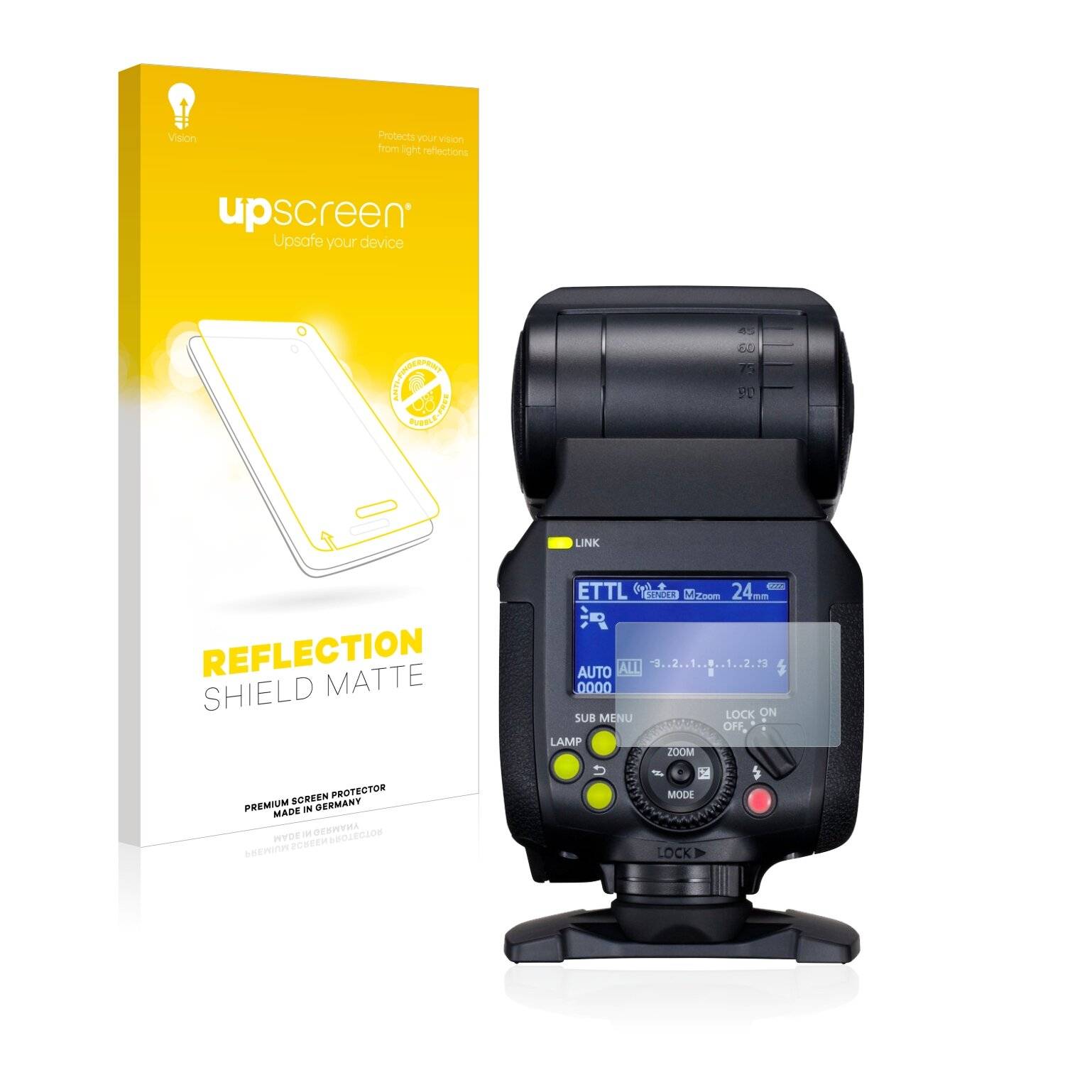 upscreen Reflection Shield Matte Premium Displayschutzfolie für Canon Speedlite
