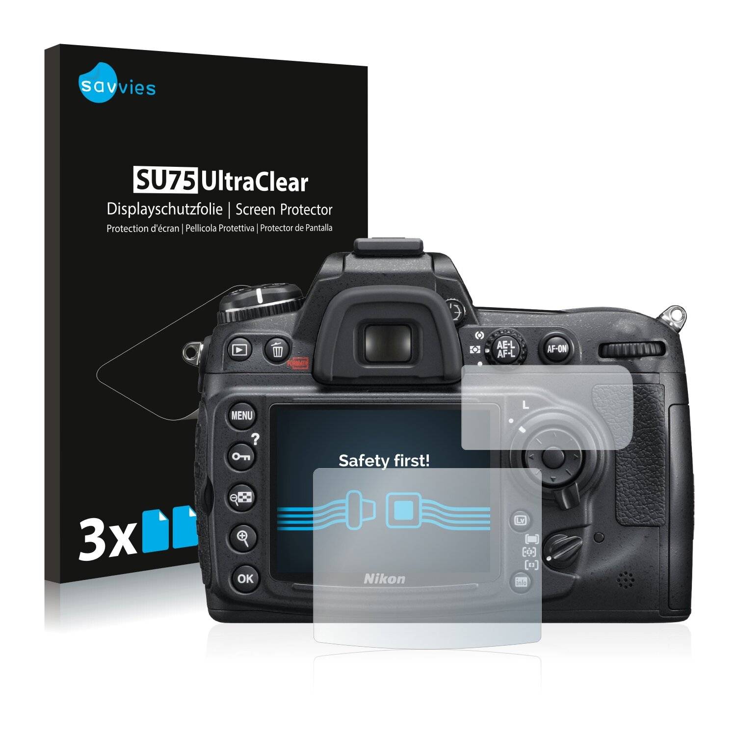 6x Savvies SU75 Displayschutzfolie für Nikon