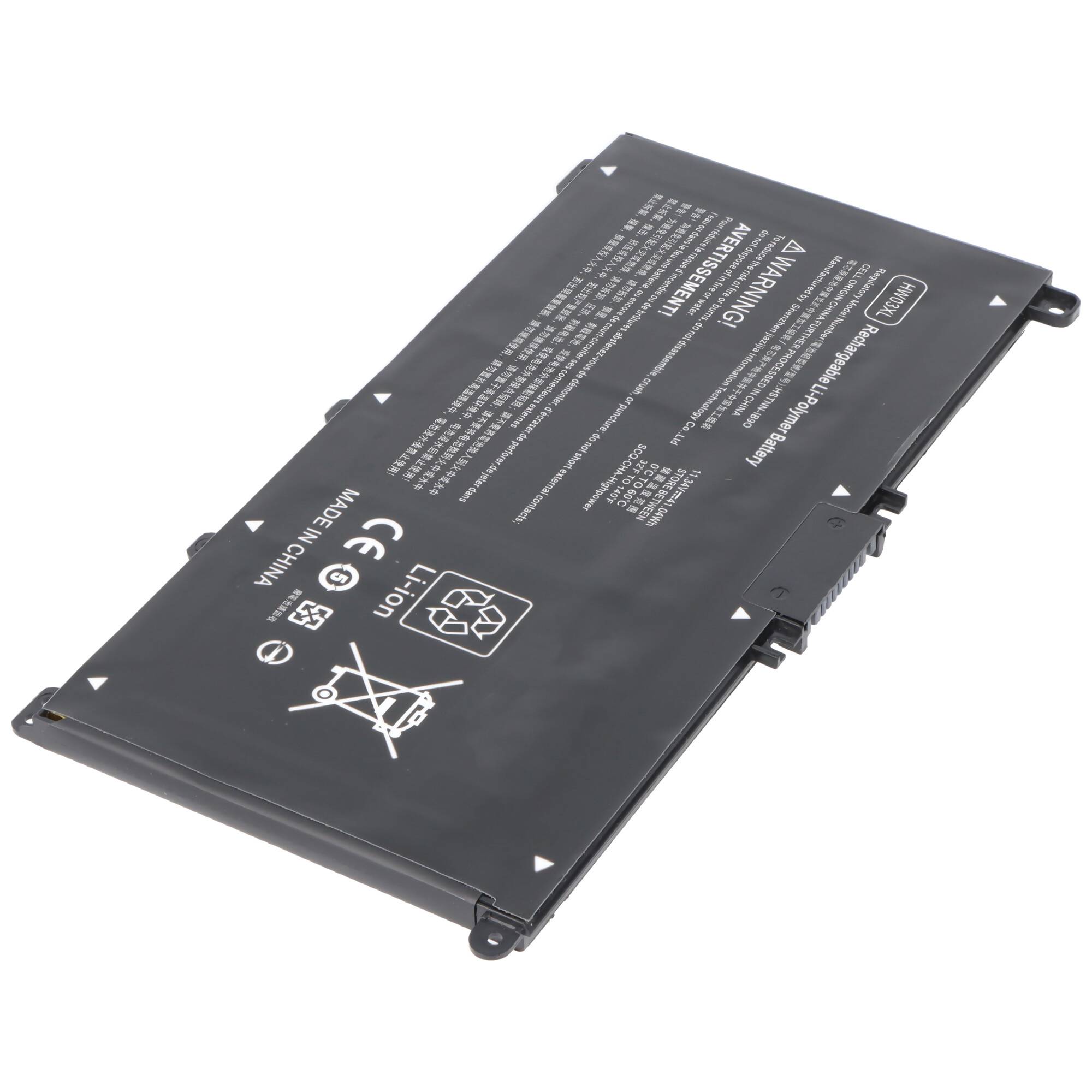 Akku passend für HP 255 G8, 250 G9, HW03XL Li-Polymer, 11,34V, 3600mAh, 41Wh