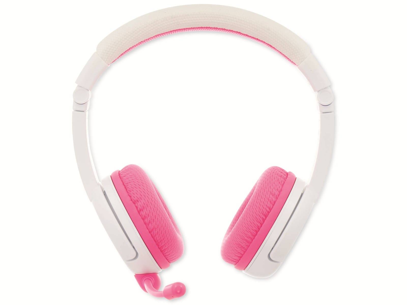 ONANOFF Bluetooth On-Ear Kopfhörer BuddyPhones School+, für Kinder, weiß/pink