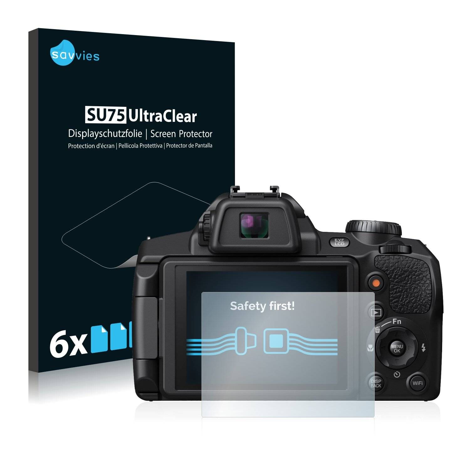 6x Savvies SU75 Displayschutzfolie für Fujifilm FinePix