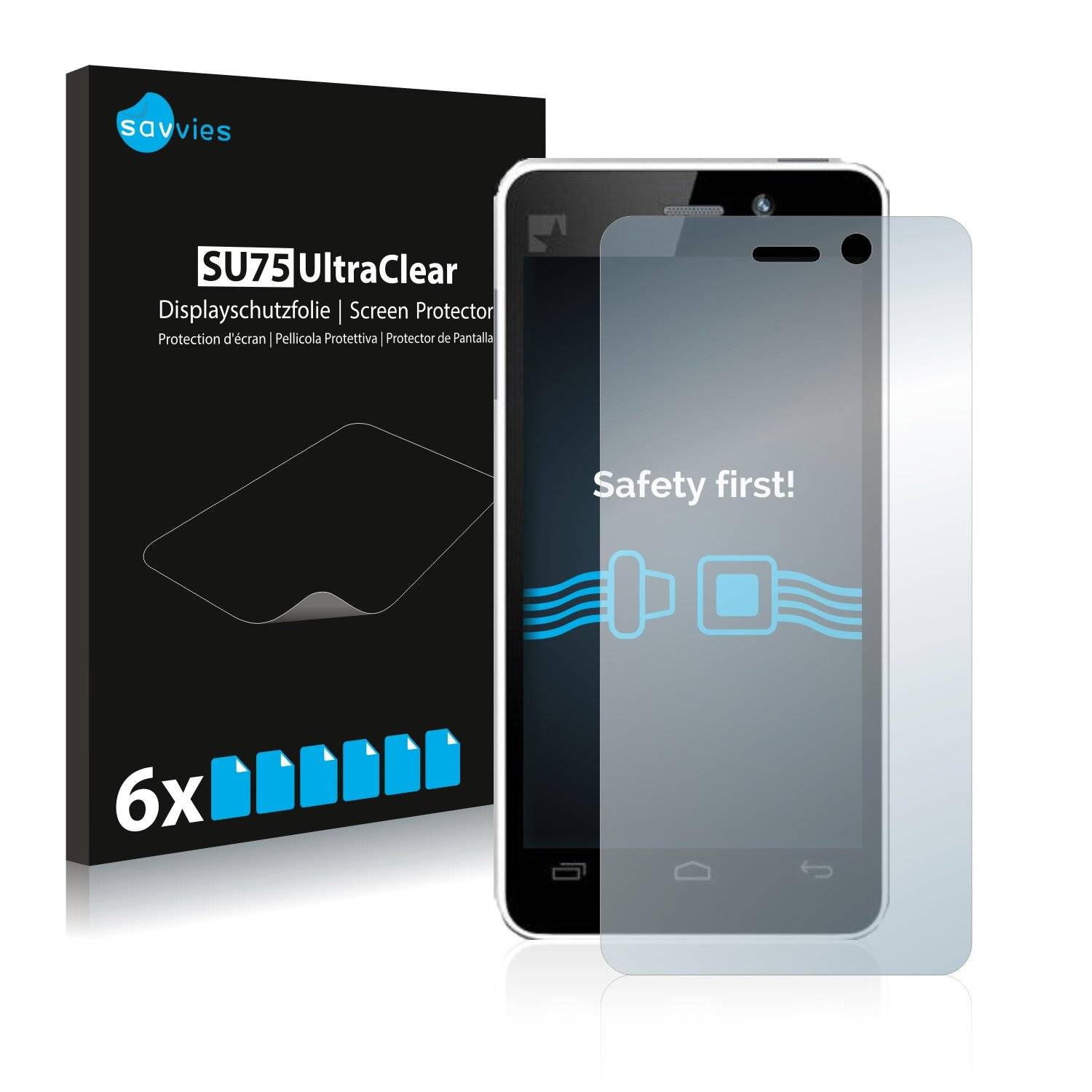 6x Savvies SU75 Displayschutzfolie für Fairphone 1U