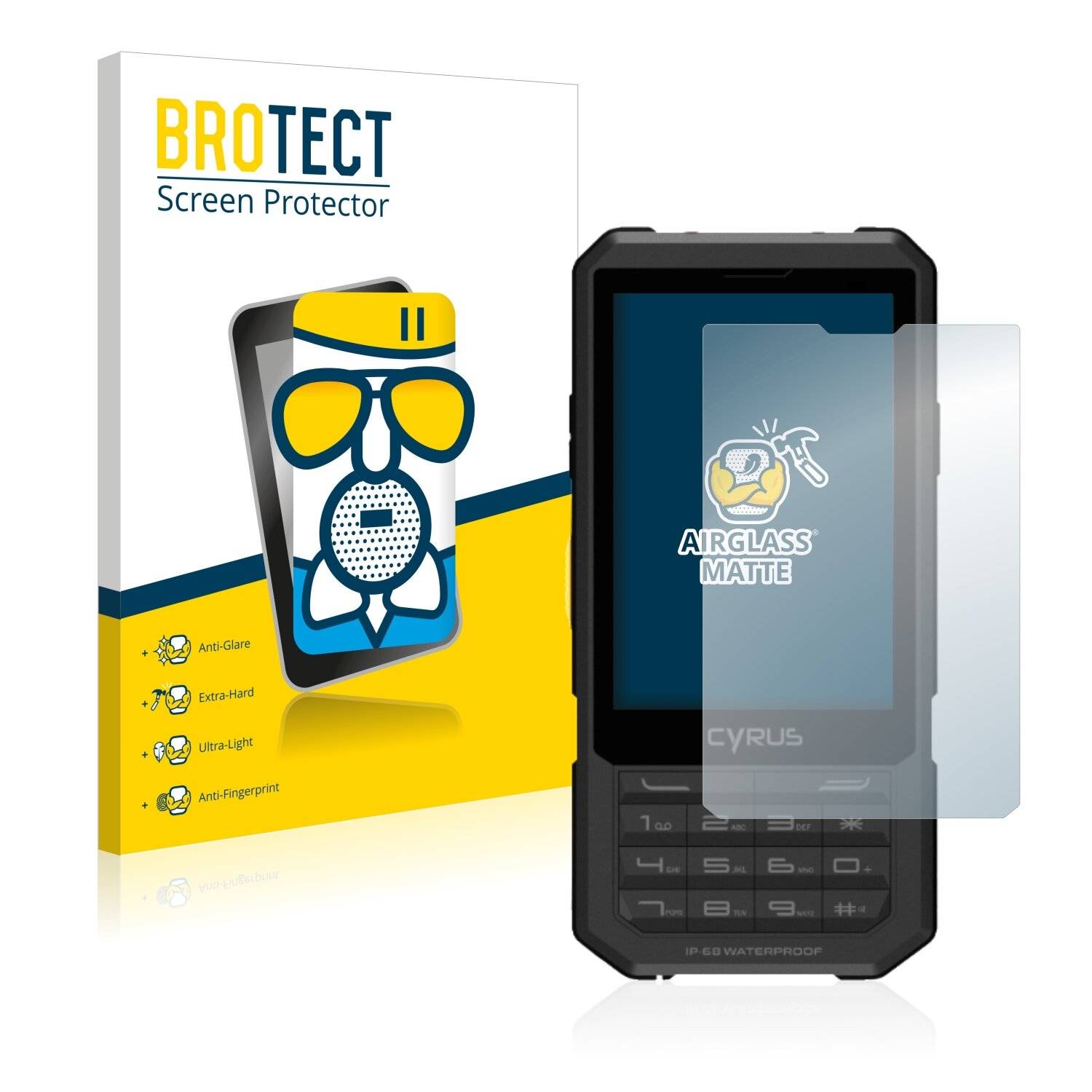BROTECT AirGlass Matte Schutzglas Folie für Cyrus CM 17