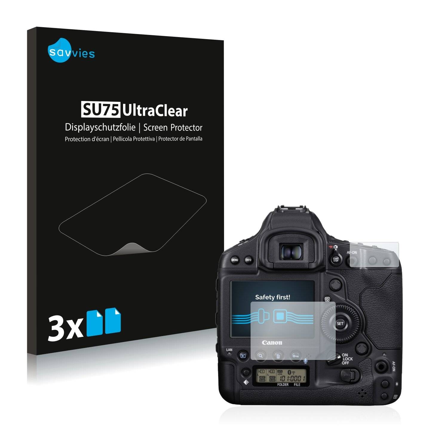 6x Savvies SU75 Displayschutzfolie für Canon EOS 1D X Mark