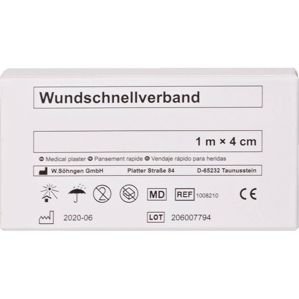 SÖHNGEN Pflaster-Schnellverband, praktische Handhabung, 1m, 4cm