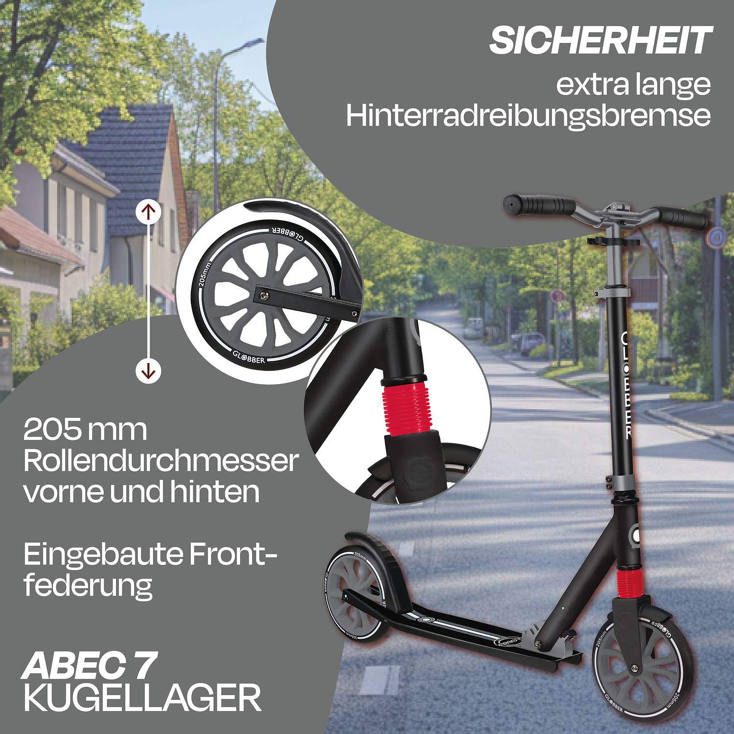 GLOBBER NL 205 schwarz-grau