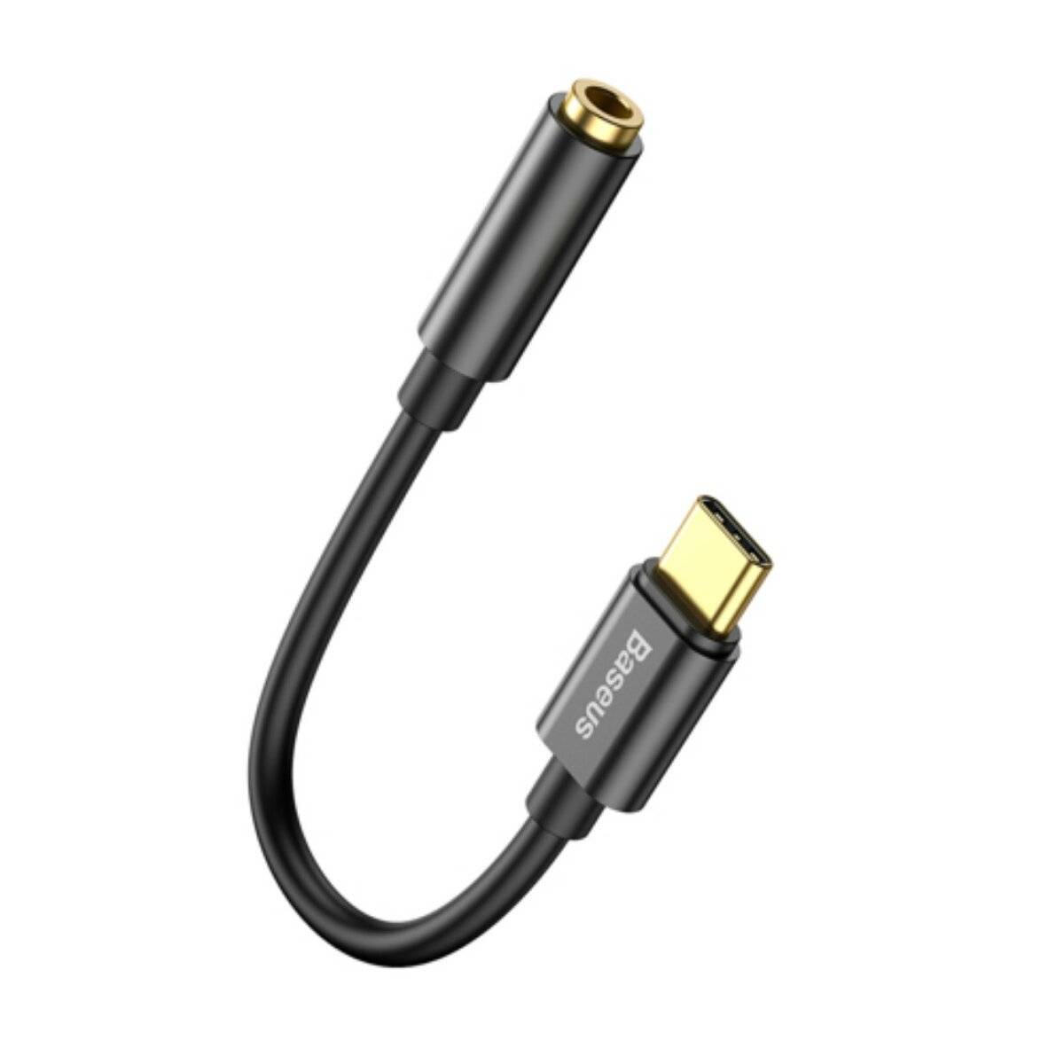 Baseus Audio-Adapter L54 USB-C-Stecker auf 3,5-mm-Klinkenbuchse, schwarz (CATL54-01)
