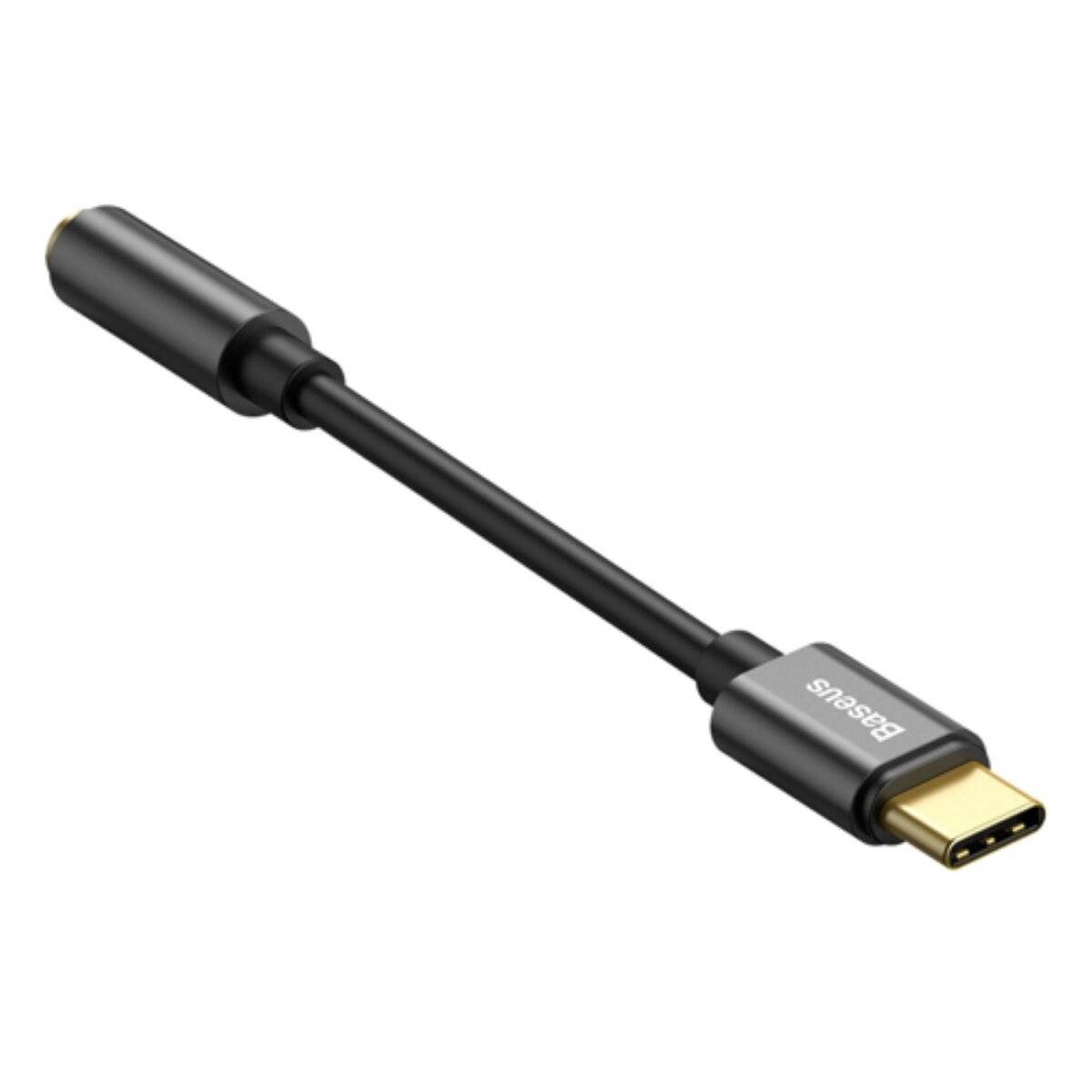 Baseus Audio-Adapter L54 USB-C-Stecker auf 3,5-mm-Klinkenbuchse, schwarz (CATL54-01)