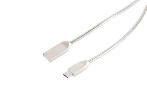 USB Lade-Sync Kabel A/Type 3.1 C Steel Silber 1,6 m