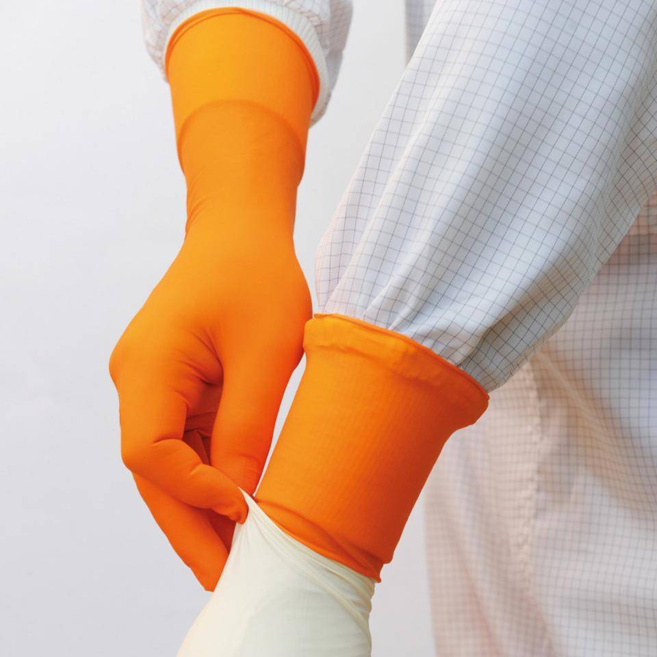 SHIELDskin™ XTREME Sterile Orange Nitrile 300 DI, ISO 6-9, Größe 6.5, 20 Paar/VE