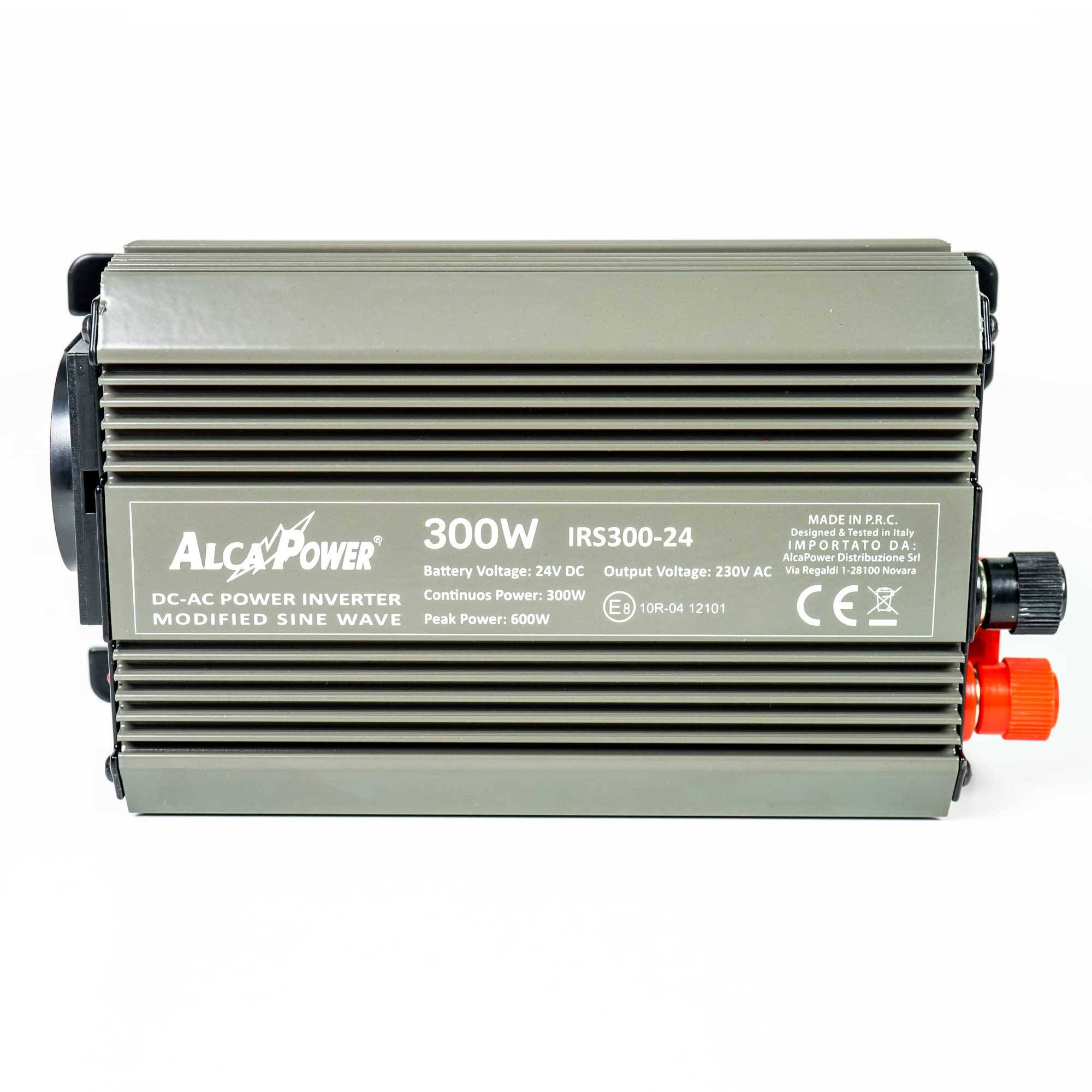 RO: Invertor de tensiune AlcaPower by President 300W alimentare 24V, iesire 230V, unda sinus modificata, mufa USB 5V 500mAh, cu clesti alimentare