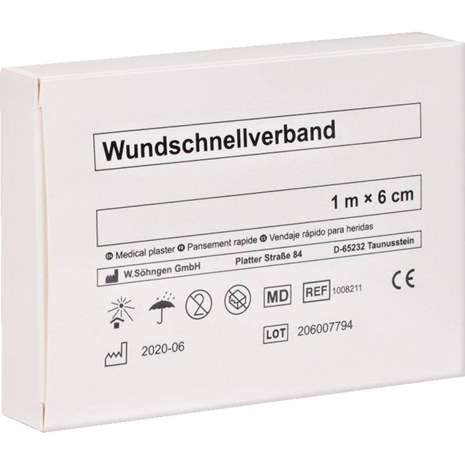 SÖHNGEN Pflaster-Schnellverband, praktische Handhabung, 1m, 6cm