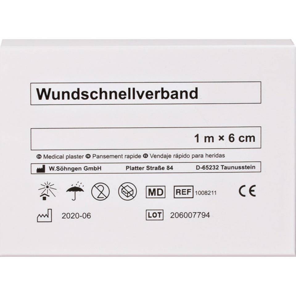 SÖHNGEN Pflaster-Schnellverband, praktische Handhabung, 1m, 6cm