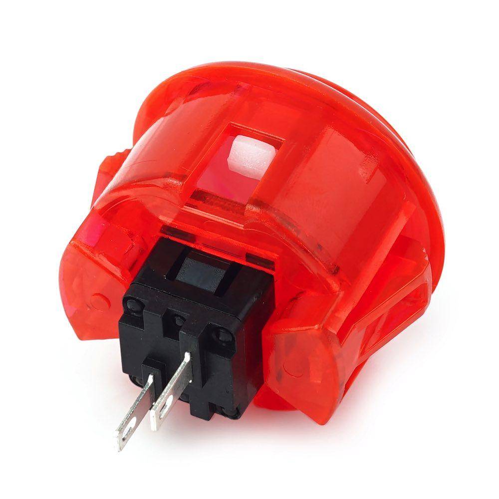 Arcade Button, 30mm, transparent - Farbe: rot