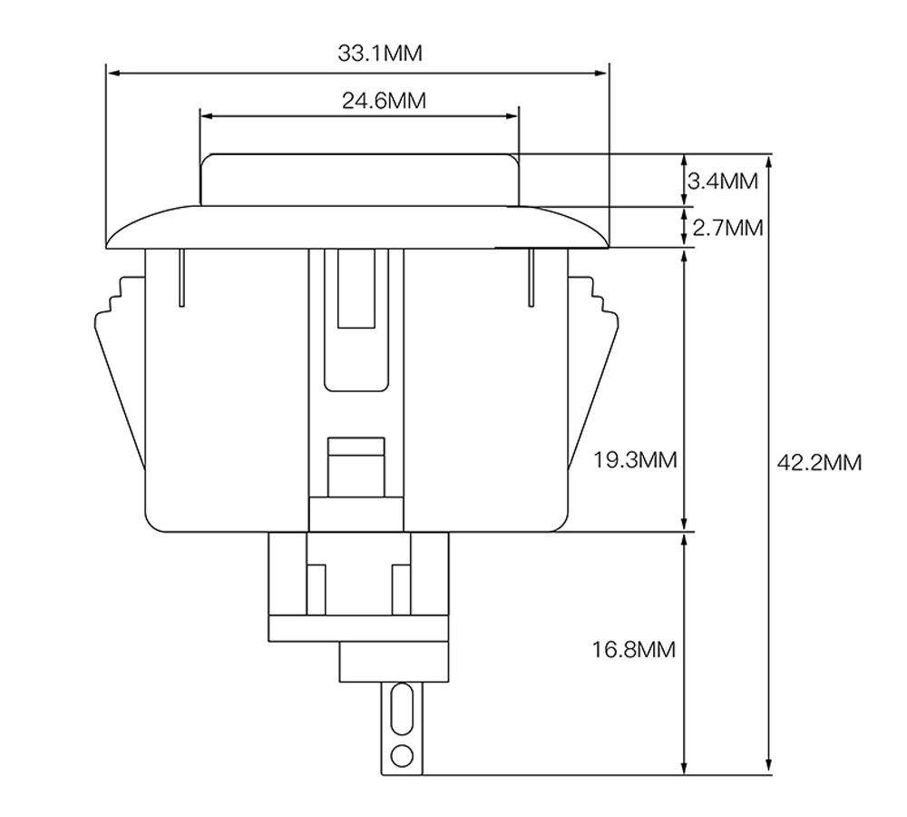Arcade Button, 30mm, transparent - Farbe: grün