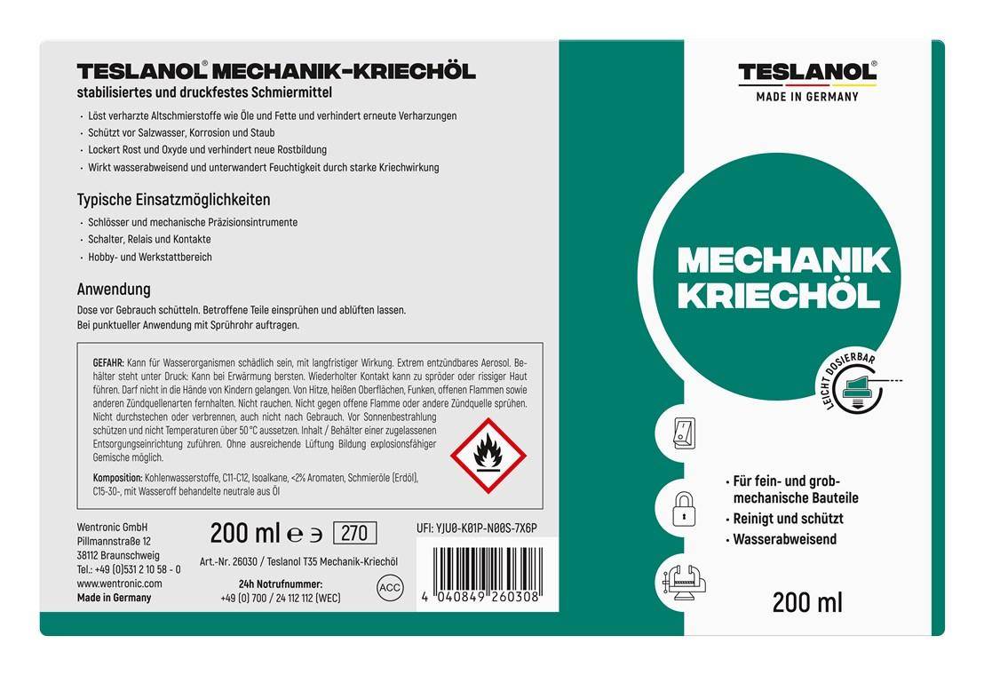 teslanol T35 Mechanik-Kriechöl 200 ml