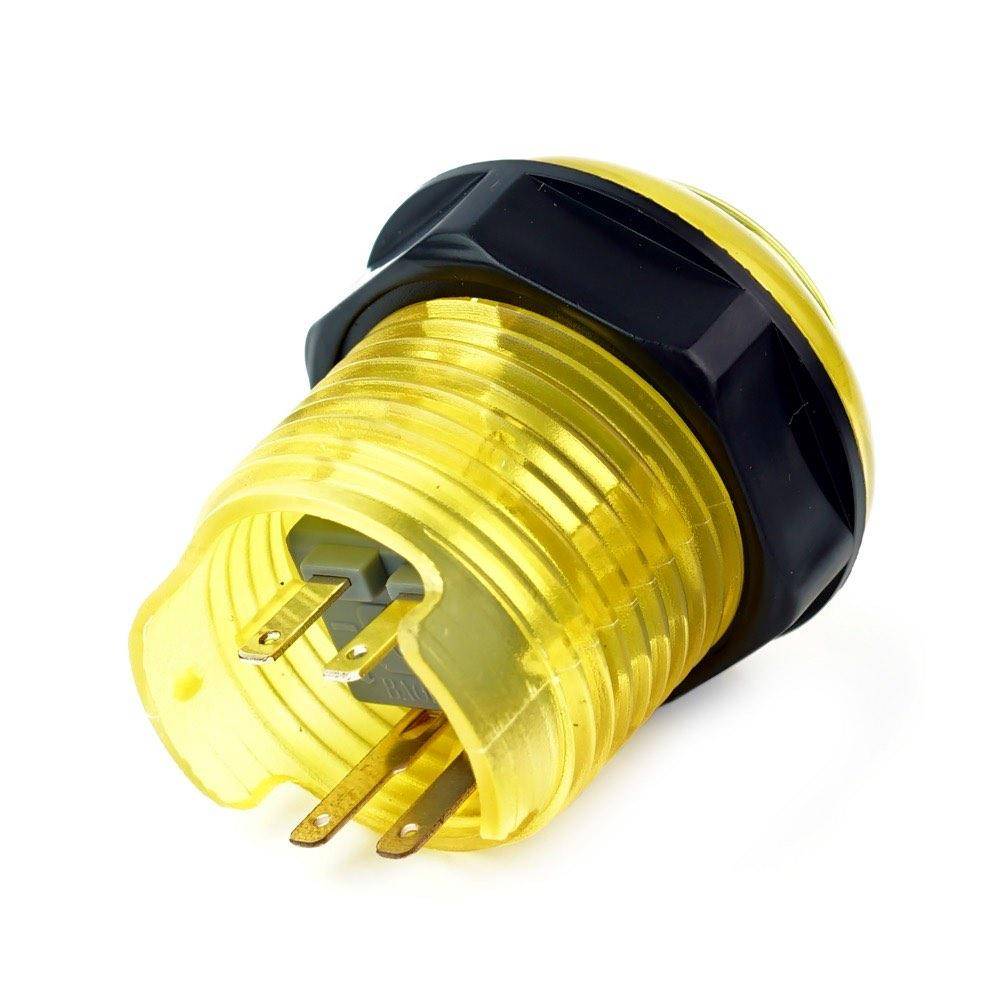 Arcade Button, 30mm, beleuchtet (LED 5V DC), transparent - Farbe: gelb