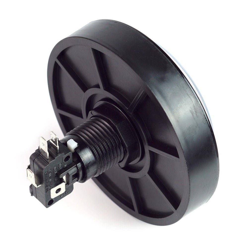 Massive Arcade Button, 100mm, beleuchtet (LED 12V DC) - Farbe: gelb