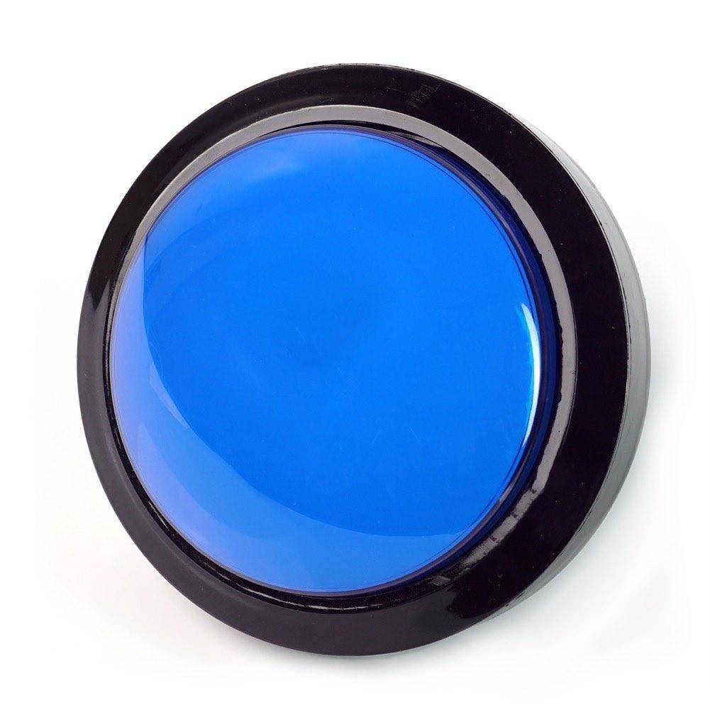 Massive Arcade Button, 100mm, beleuchtet (LED 12V DC) - Farbe: blau