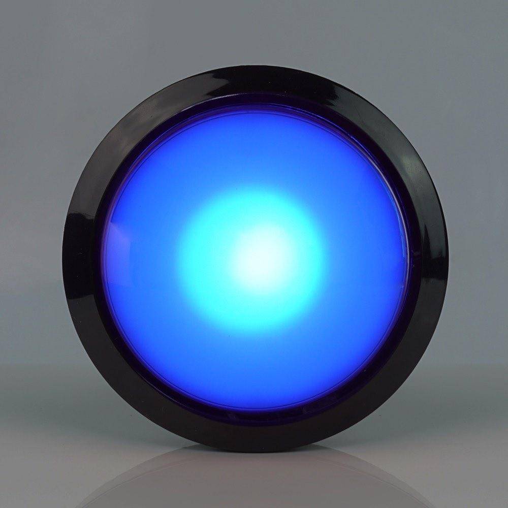 Massive Arcade Button, 100mm, beleuchtet (LED 12V DC) - Farbe: blau